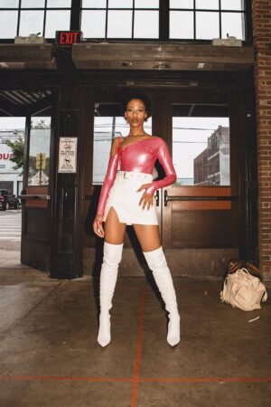 SAMPLE SALE UV Changing Color Mini Skirt (changes from white to purple)